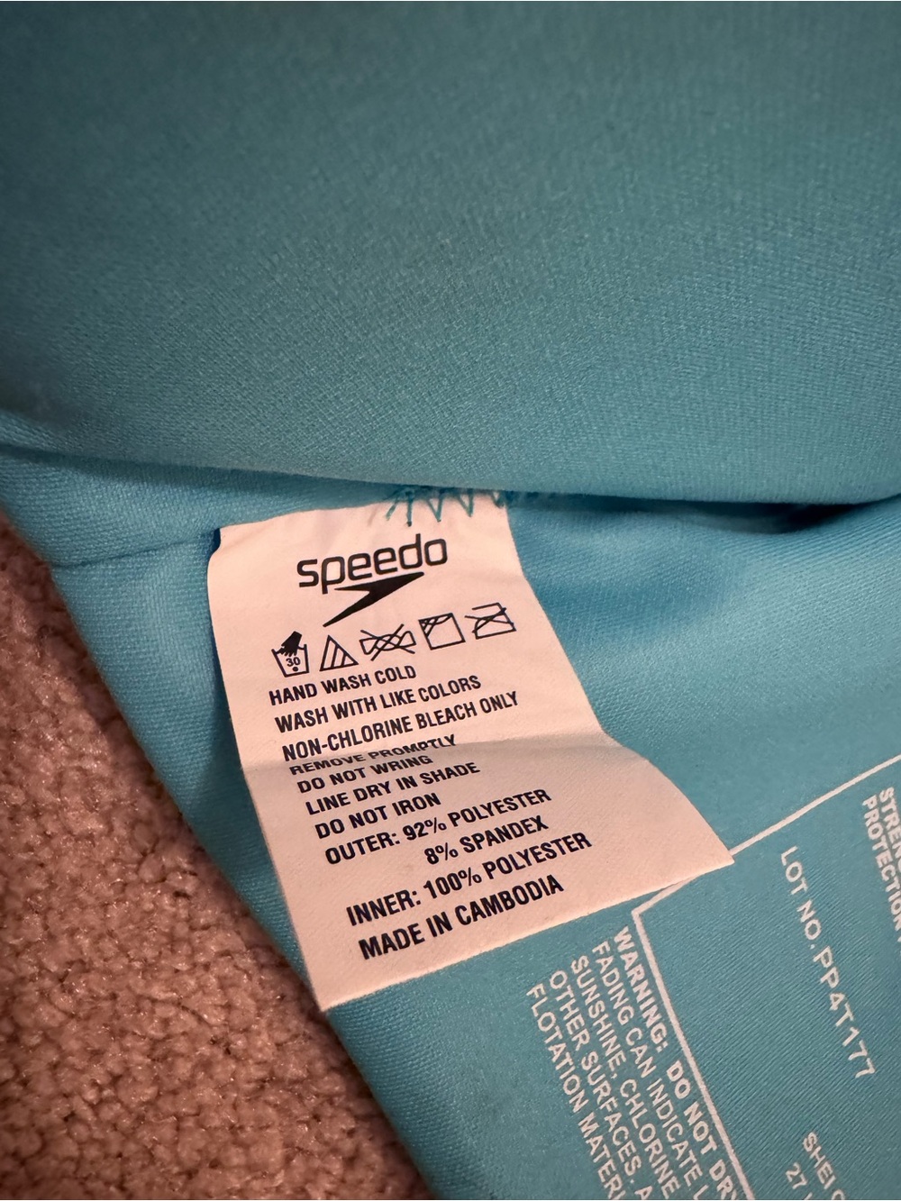 Speedo Lime and Teal Infant Swim Vest with Octopus Motif - Picture 3 of 6